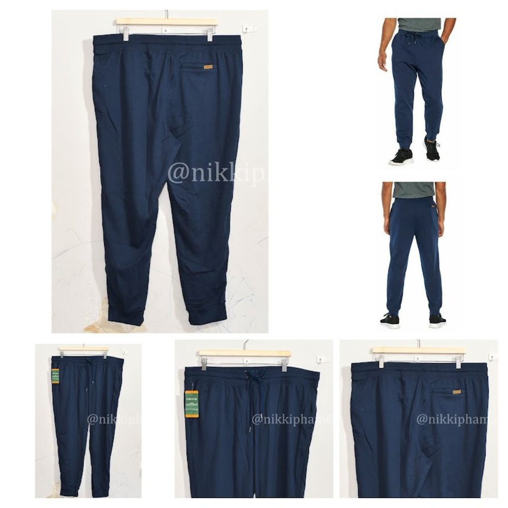 NWT Orvis Luxe Fleece Men Jogger  size IN BLUE COLORS